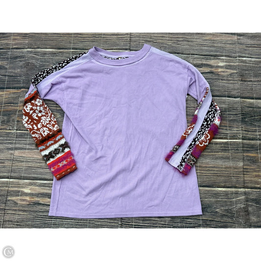 Top Long Sleeve By Free People In Purple, Size: M