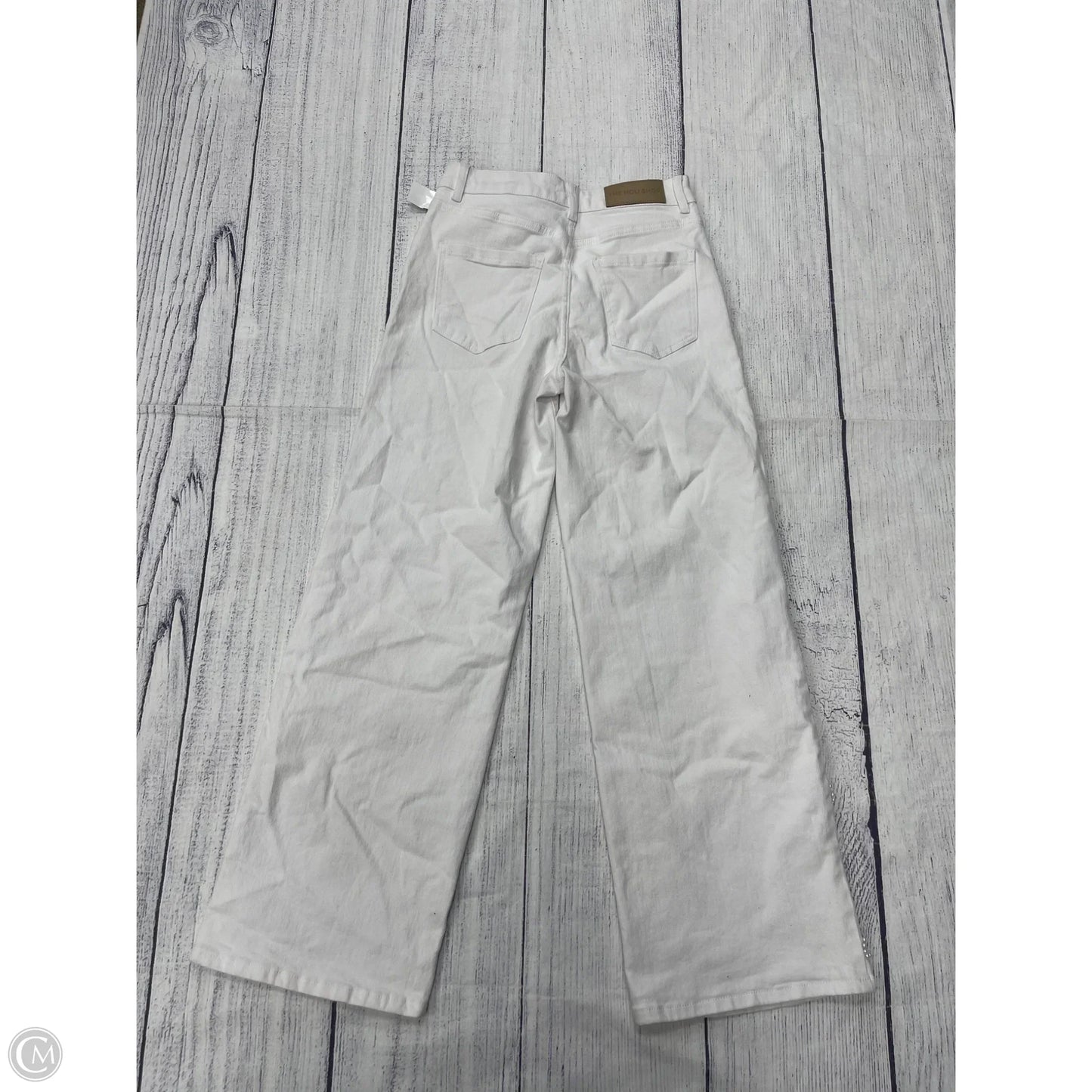 Jeans Wide Leg By Clothes Mentor In White Denim, Size: 6
