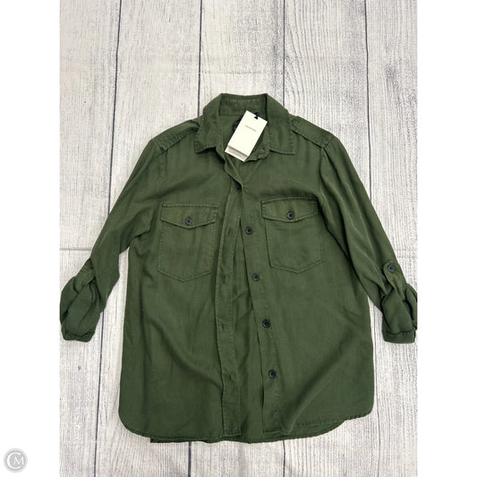 Top Long Sleeve By Zara Women In Green, Size: M