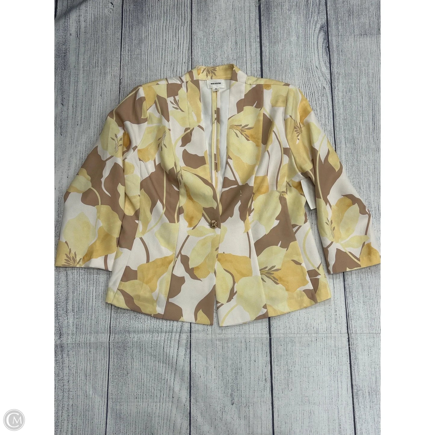 Blazer By Clothes Mentor In Yellow, Size: M