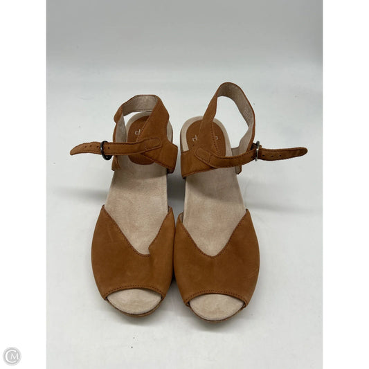 Sandals Heels Wedge By Dansko In Brown, Size: 8