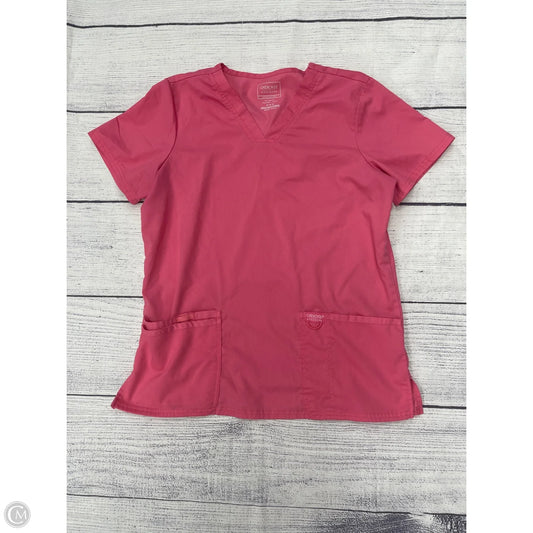 Top Short Sleeve By Cherokee In Pink, Size: M