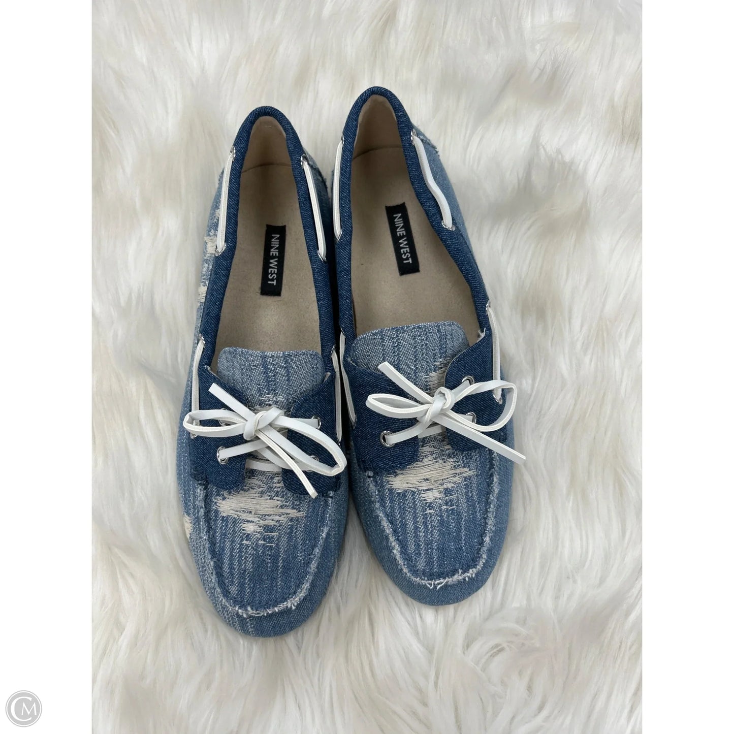 Shoes Flats By Nine West In Blue Denim, Size: 8.5