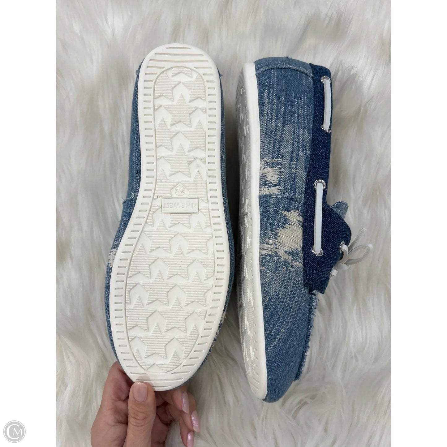 Shoes Flats By Nine West In Blue Denim, Size: 8.5