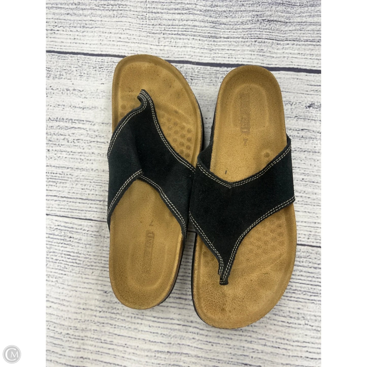 Sandals Flats By Lands End In Black, Size: 7