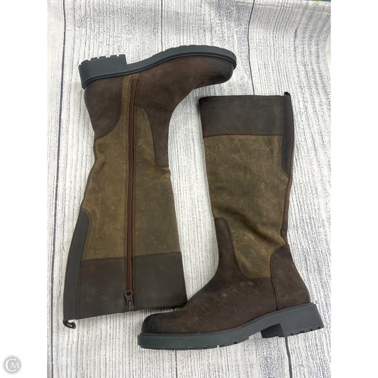 Boots Knee Flats By Clarks In Brown, Size: 9.5