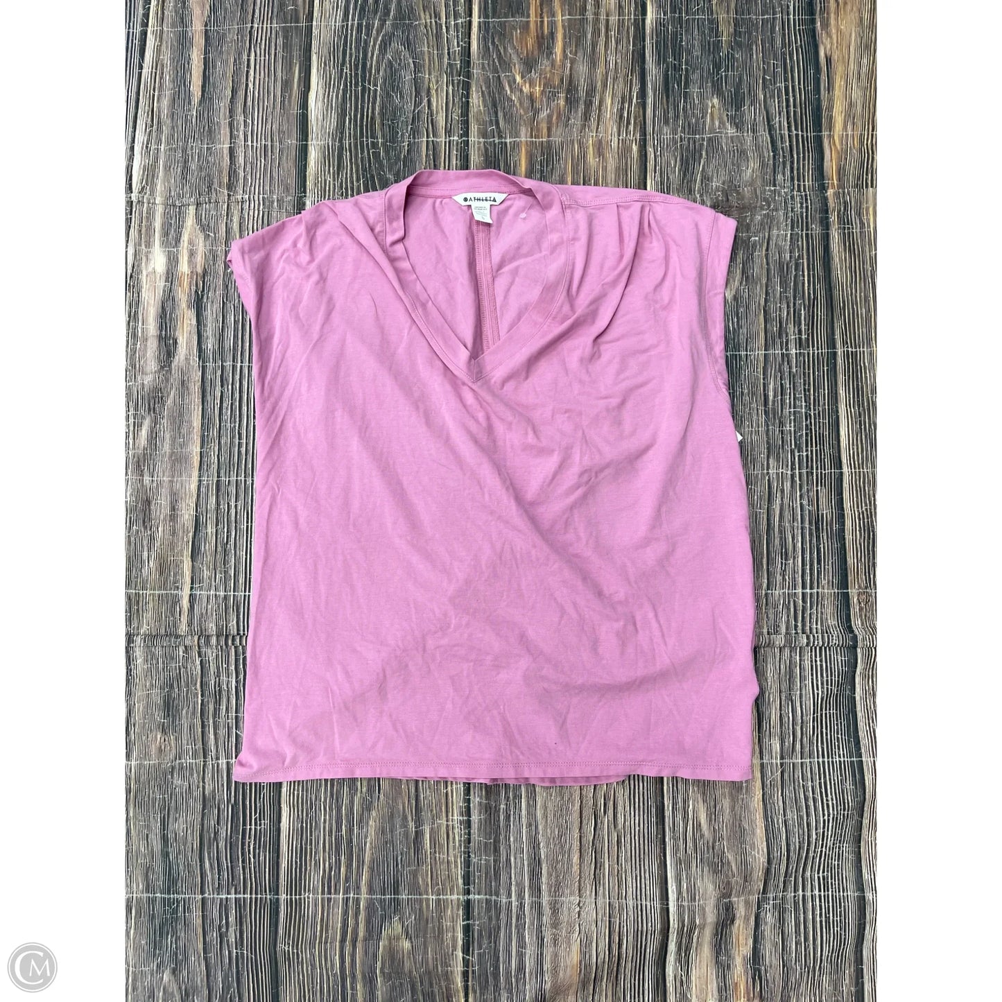 Top Short Sleeve Basic By Athleta In Pink, Size: L