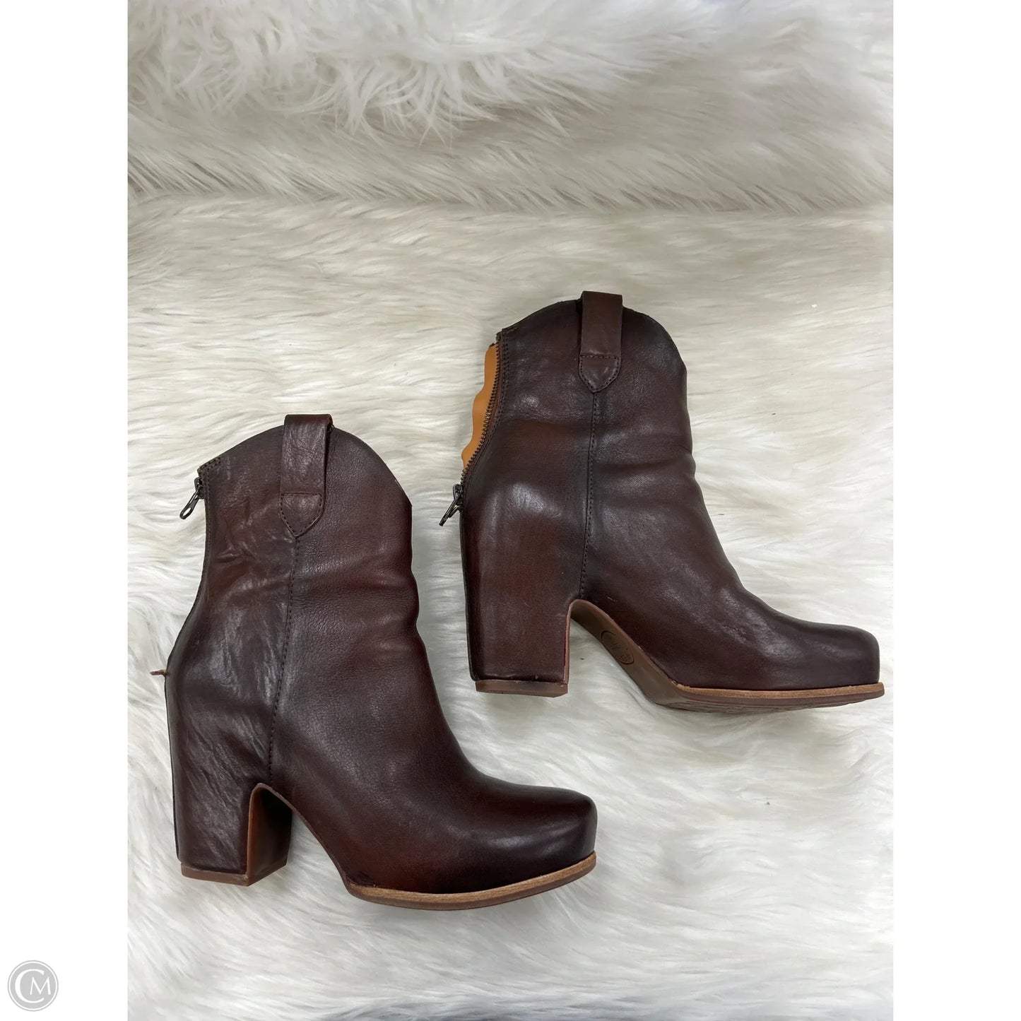 Boots Ankle Heels By Kork Ease In Brown, Size: 6.5