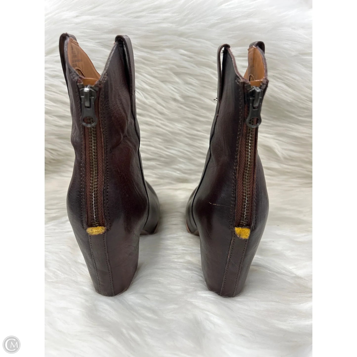 Boots Ankle Heels By Kork Ease In Brown, Size: 6.5