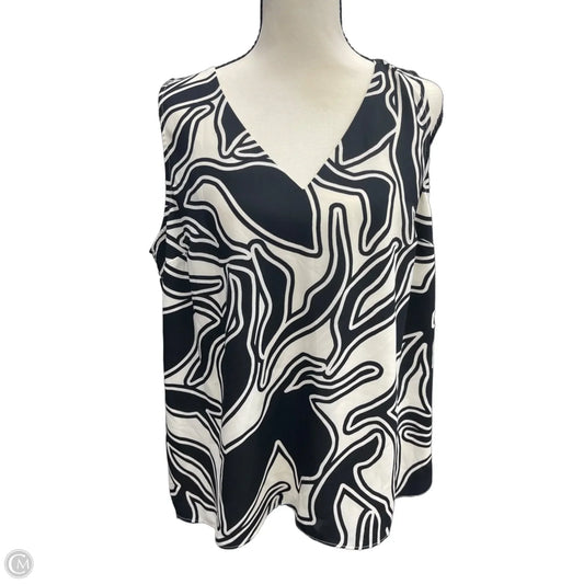 Tank Top By Nine West In Black & White, Size: L