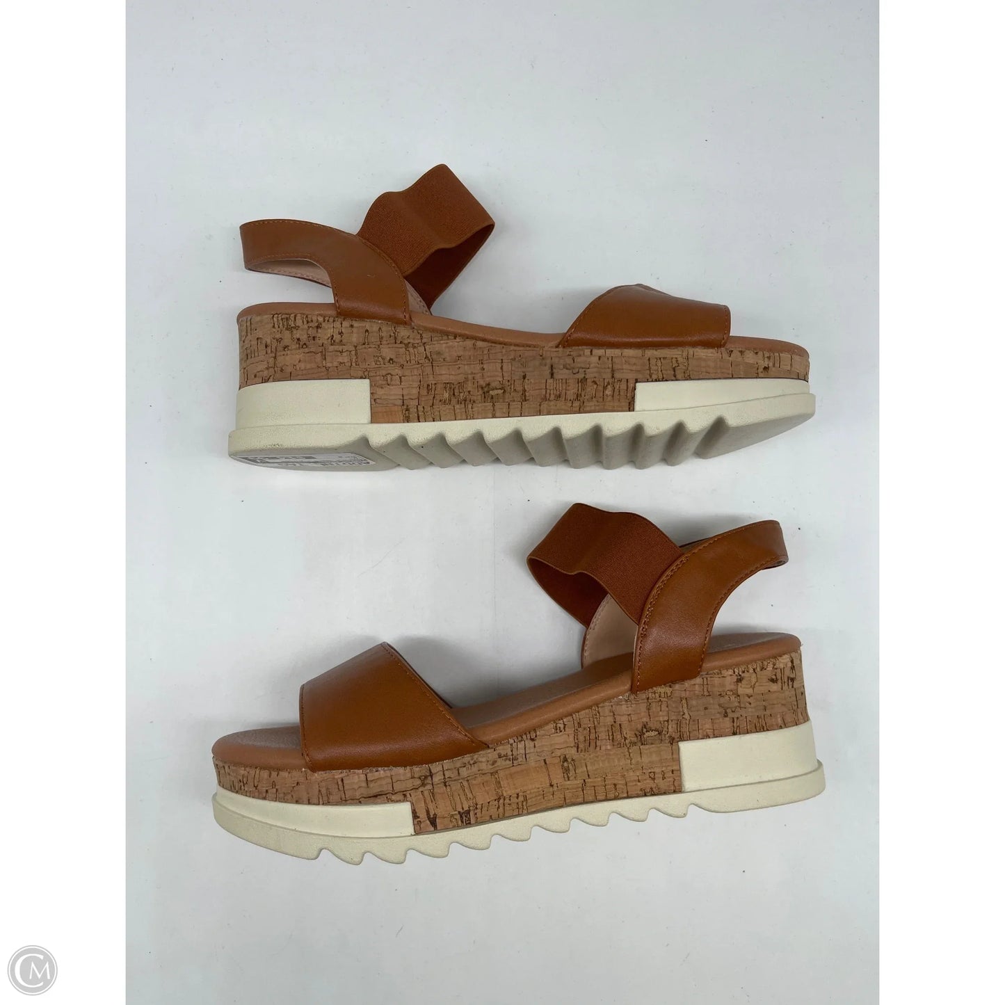 Sandals Heels Platform By Dream Pairs In Tan, Size: 8