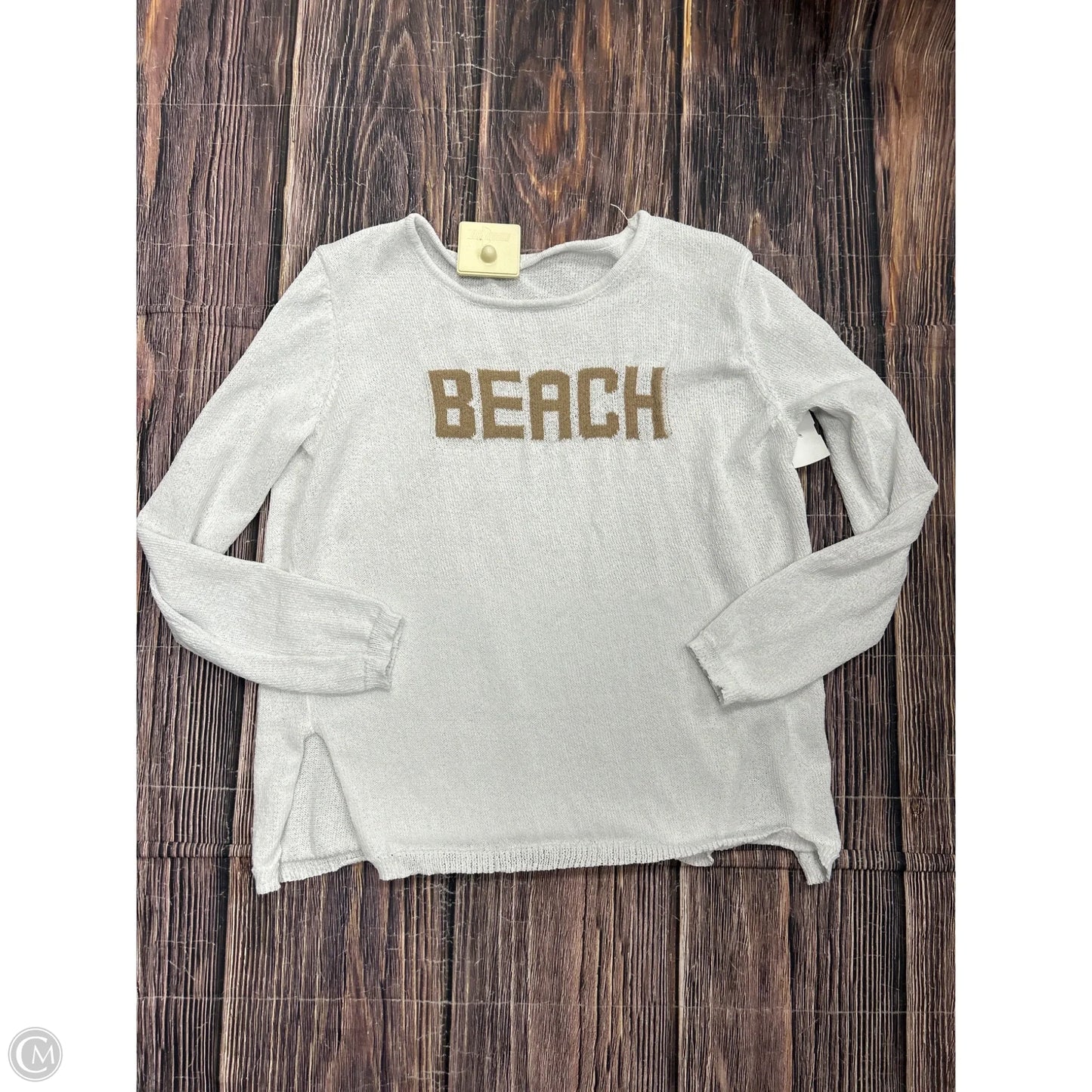 Sweater By Clothes Mentor In White, Size: L