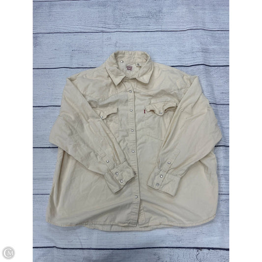 Top Long Sleeve By Levis In Cream, Size: 3x