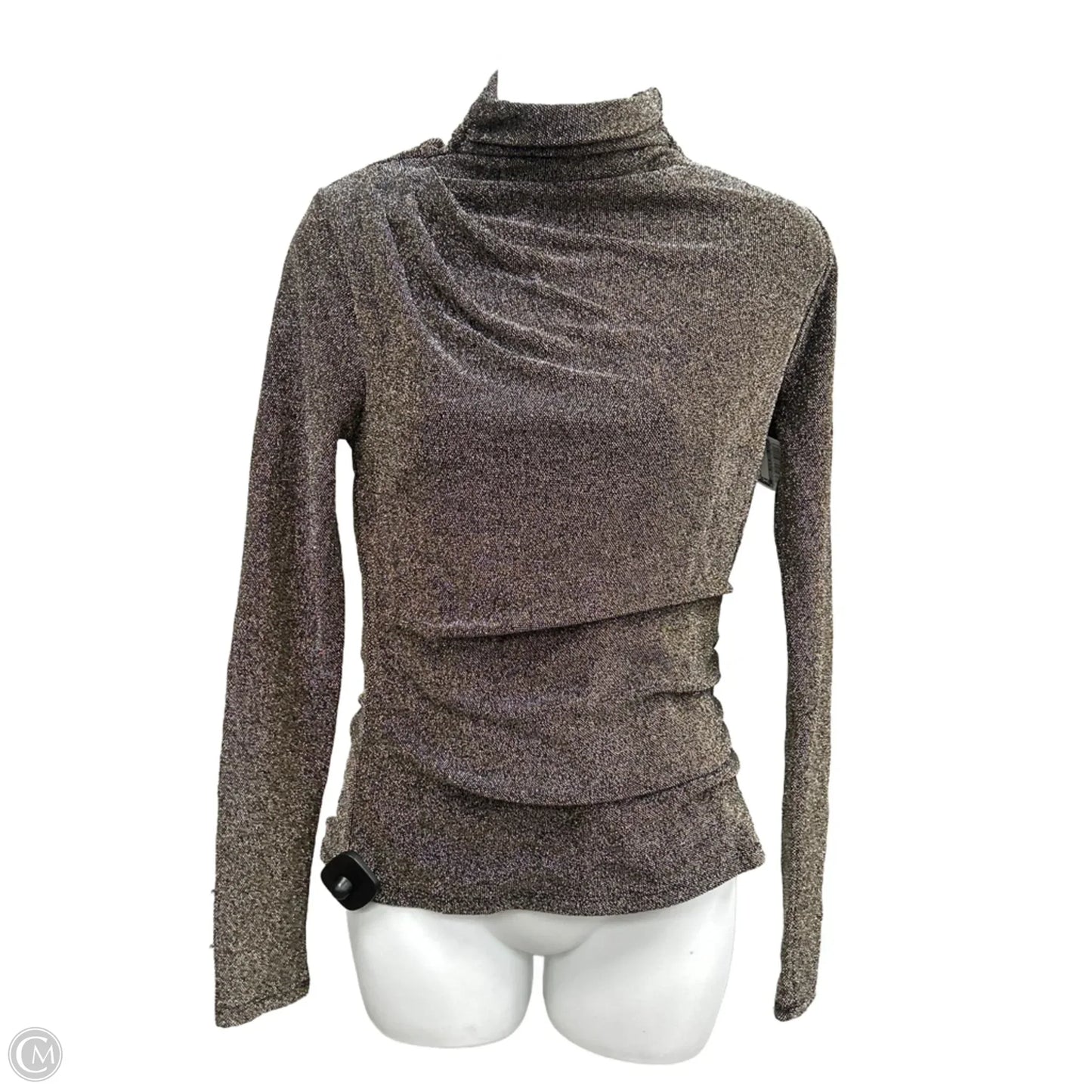 Top Long Sleeve By White House Black Market In Bronze, Size: S