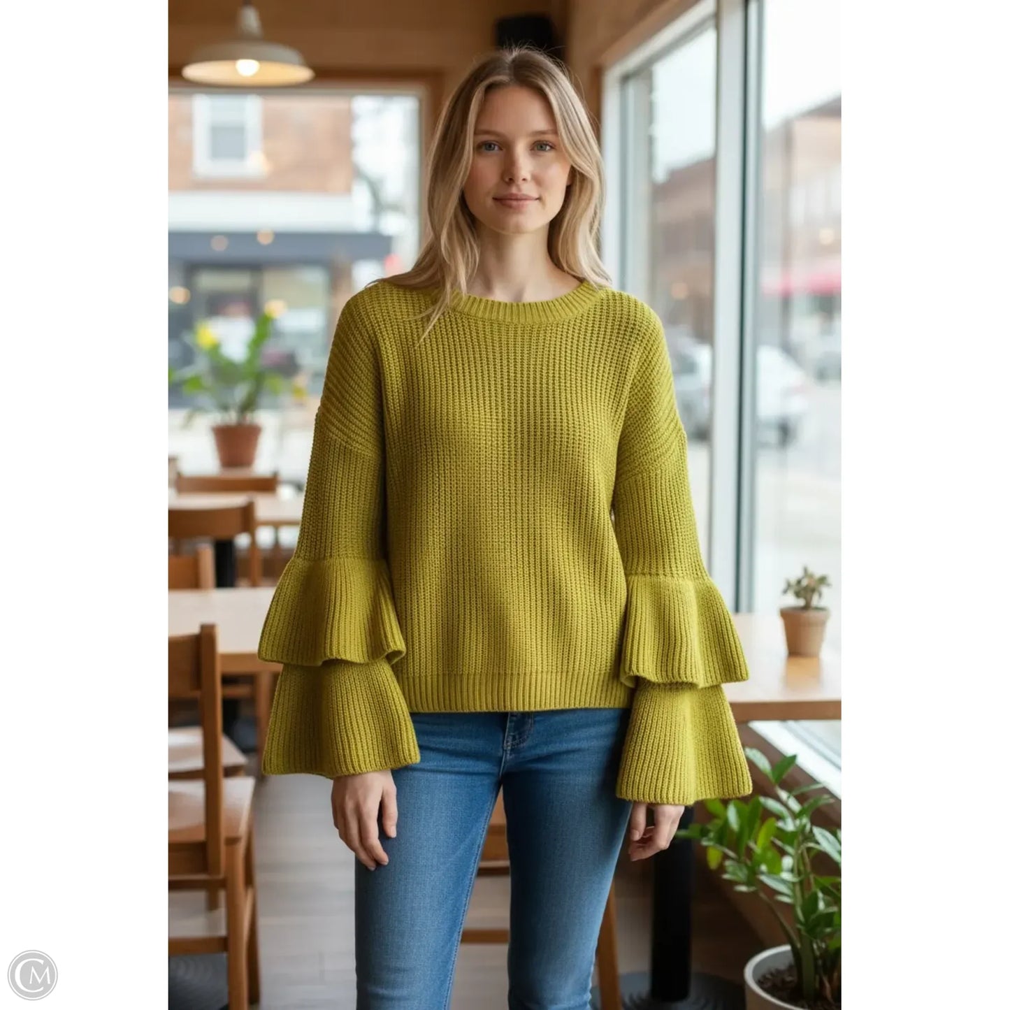 Sweater By She + Sky In Yellow, Size: S