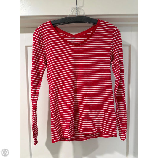 Top Long Sleeve By Talbots In Red, Size: Xs