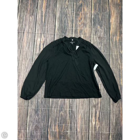 Top Long Sleeve By Loft In Black, Size: L