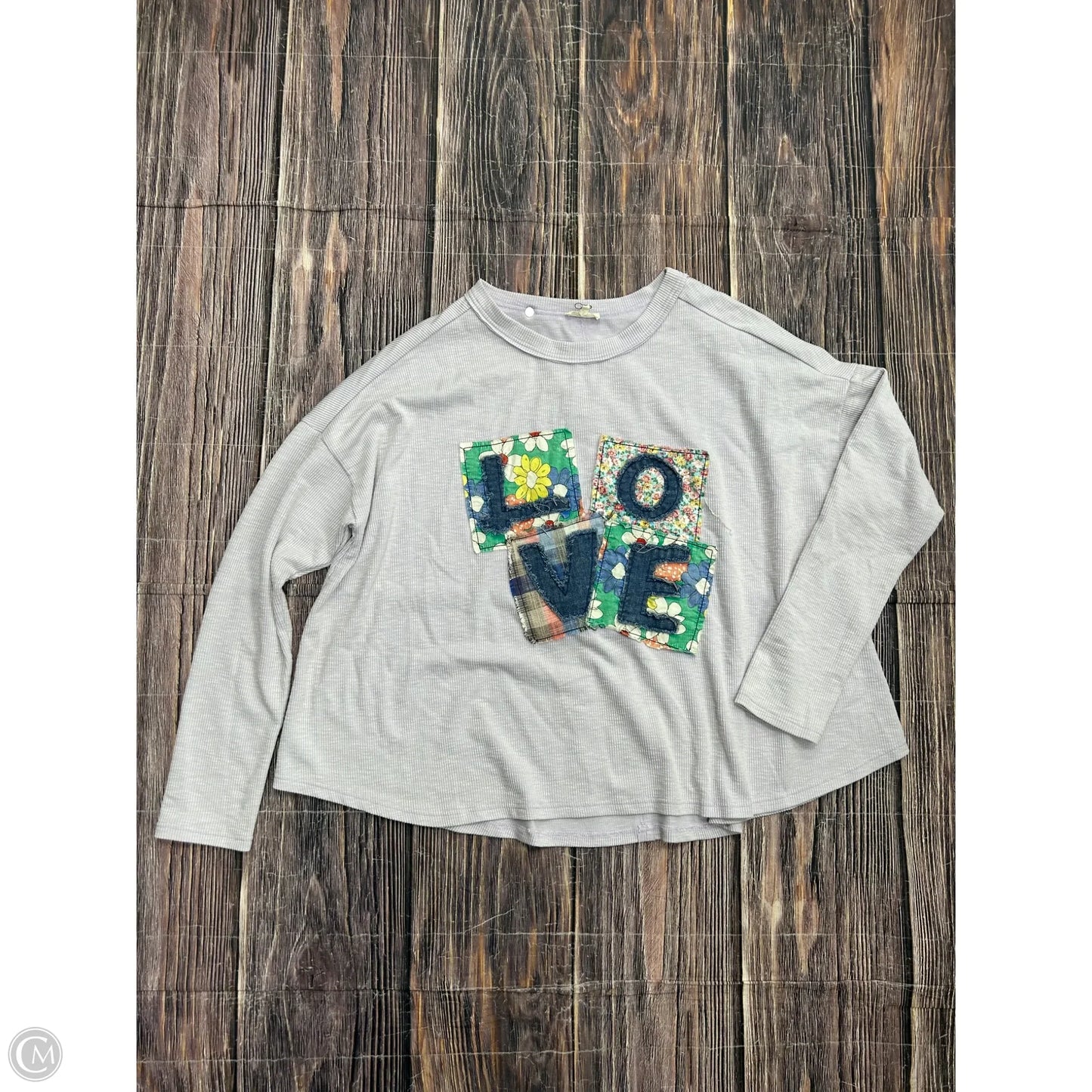 Top Long Sleeve By Easel In Purple, Size: L