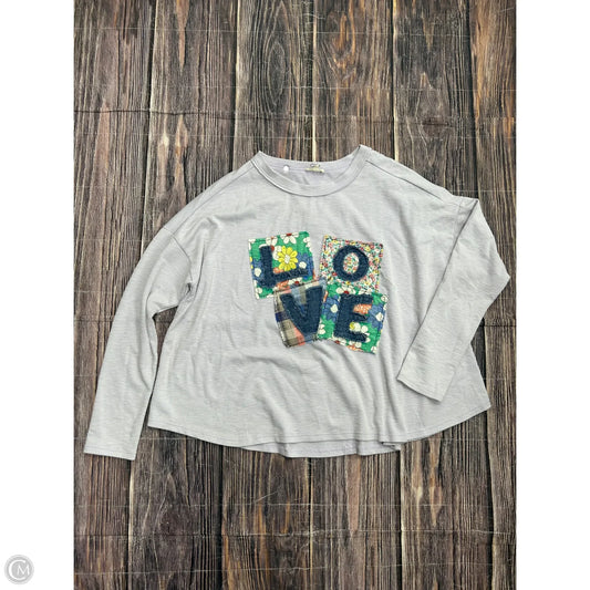 Top Long Sleeve By Easel In Purple, Size: L