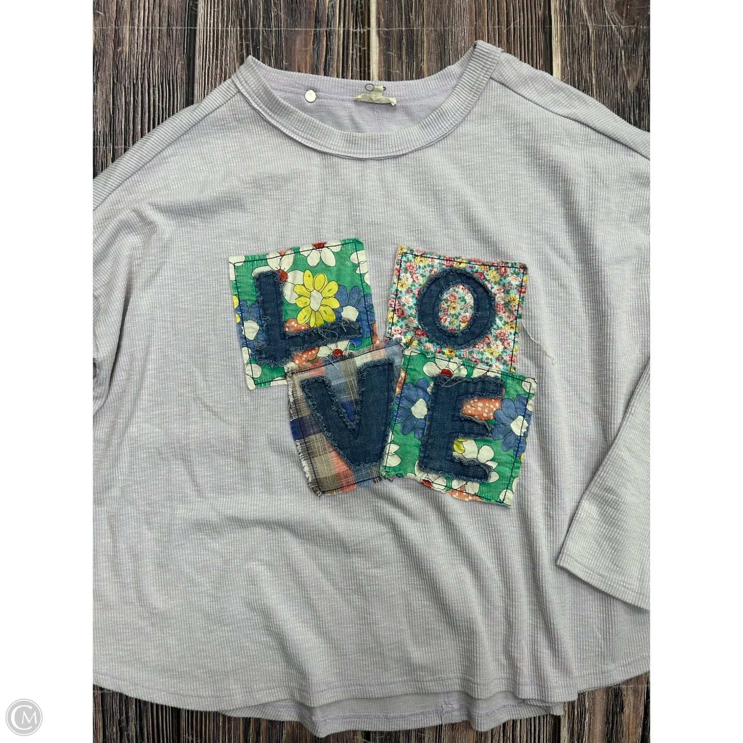 Top Long Sleeve By Easel In Purple, Size: L