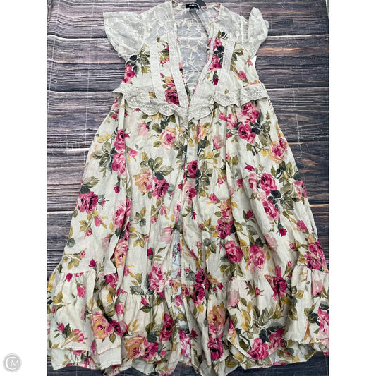 Cardigan By Torrid In Floral Print, Size: M