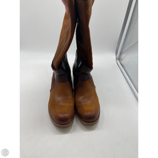 Boots Mid-calf Heels By Miz Mooz In Brown, Size: 9.5