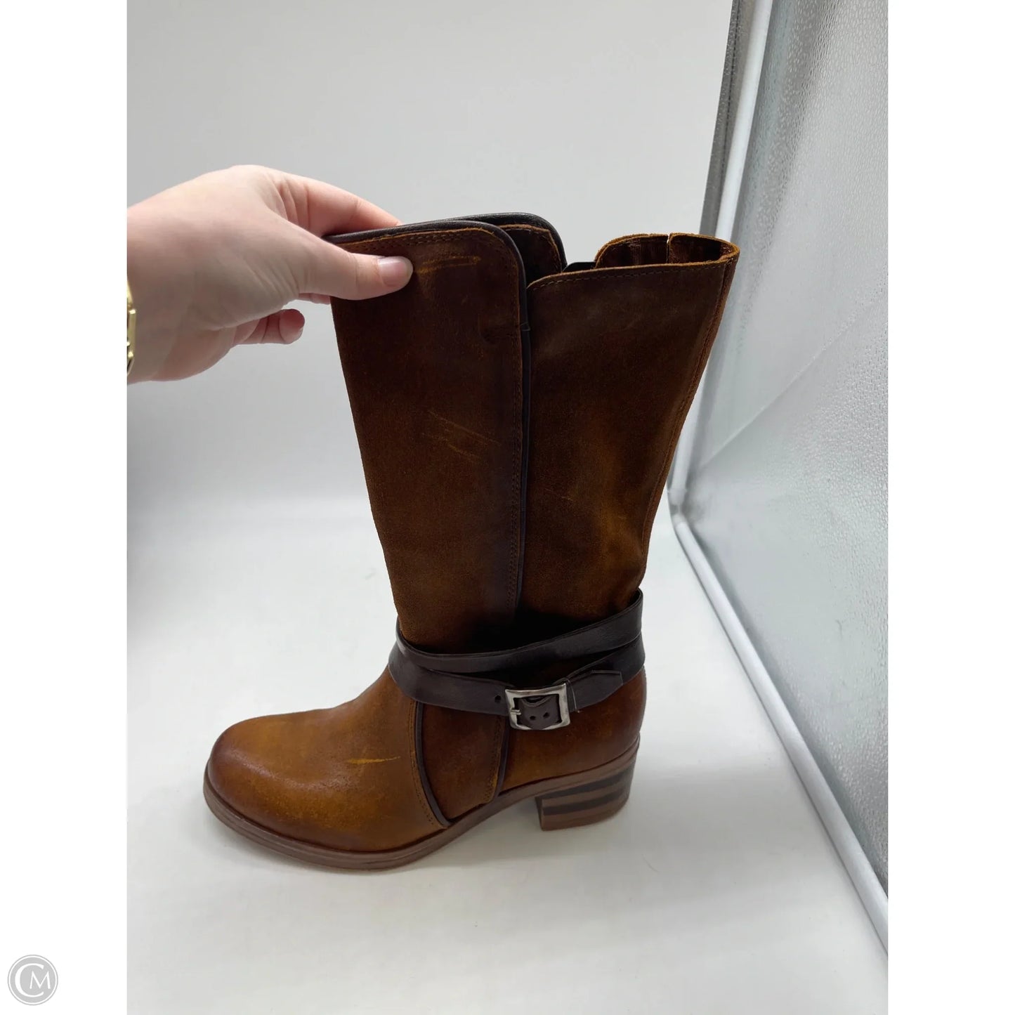 Boots Mid-calf Heels By Miz Mooz In Brown, Size: 9.5