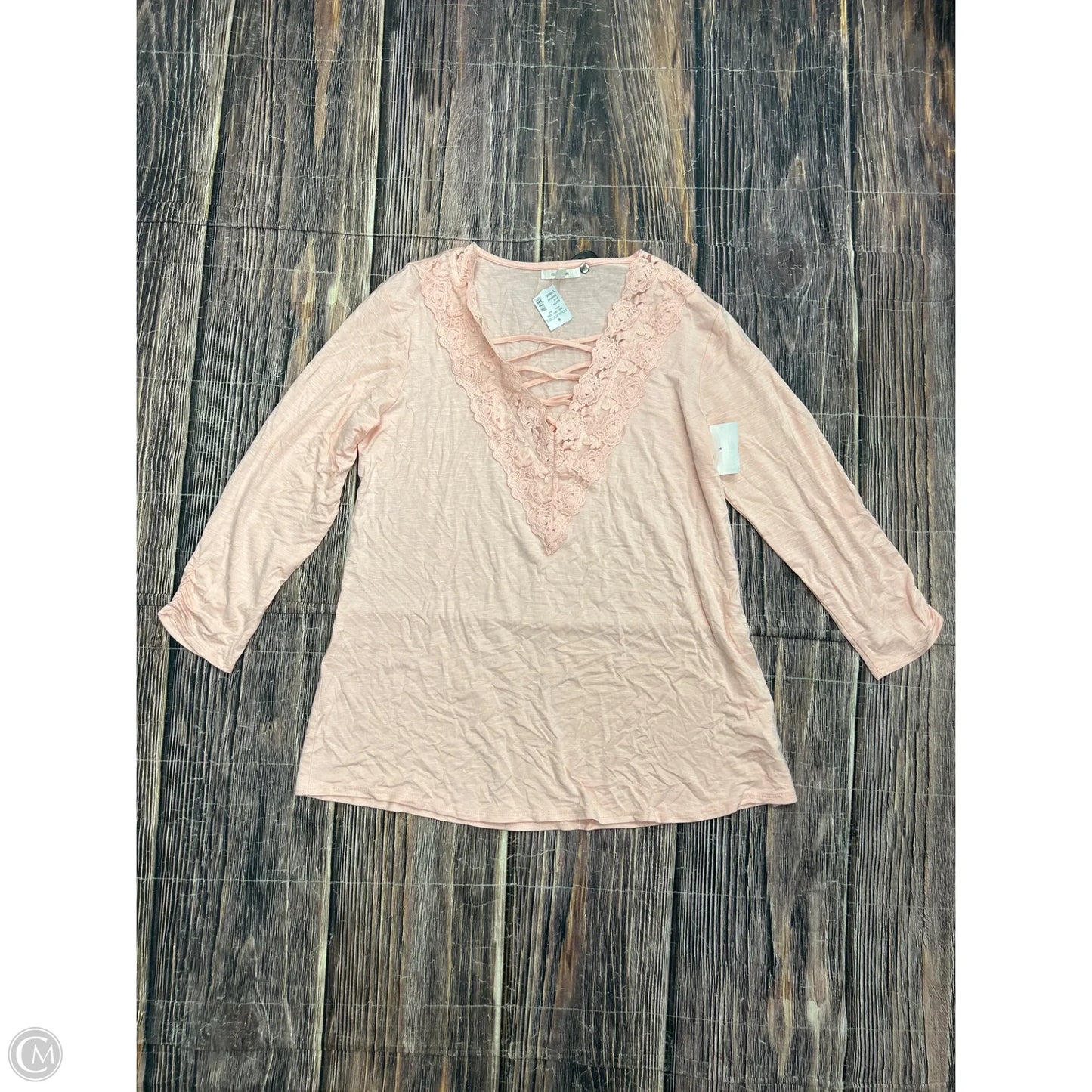 Top Long Sleeve By Maurices In Pink, Size: L