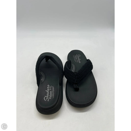 Sandals Flip Flops By Skechers In Black, Size: 6