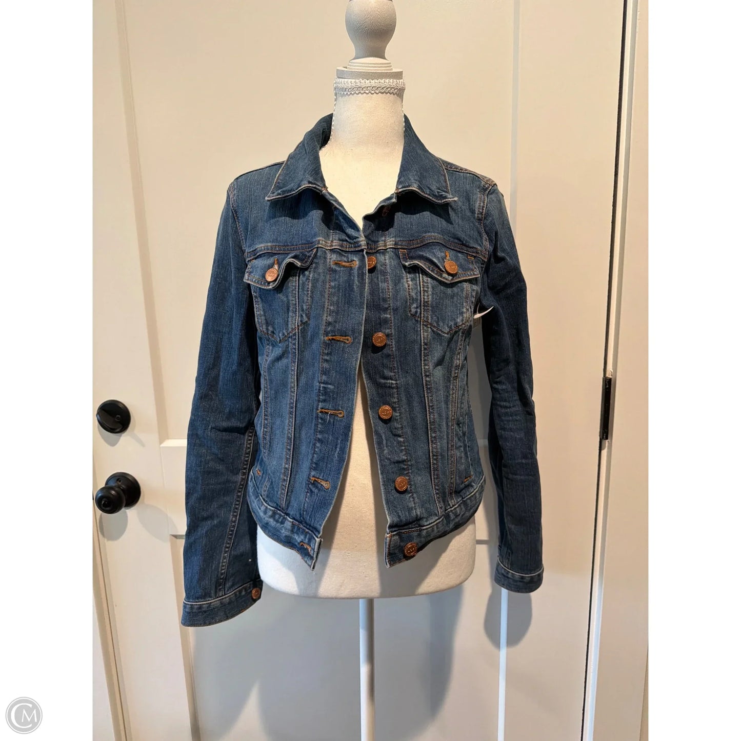 Jacket Denim By Loft In Blue, Size: S