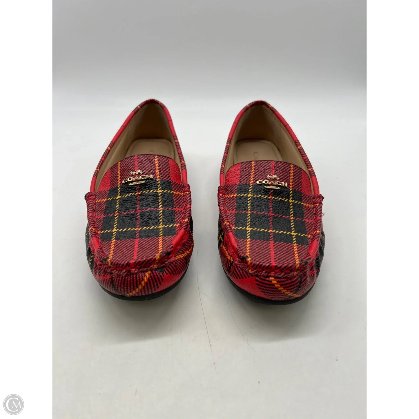 Shoes Designer By Coach In Plaid Pattern, Size: 8