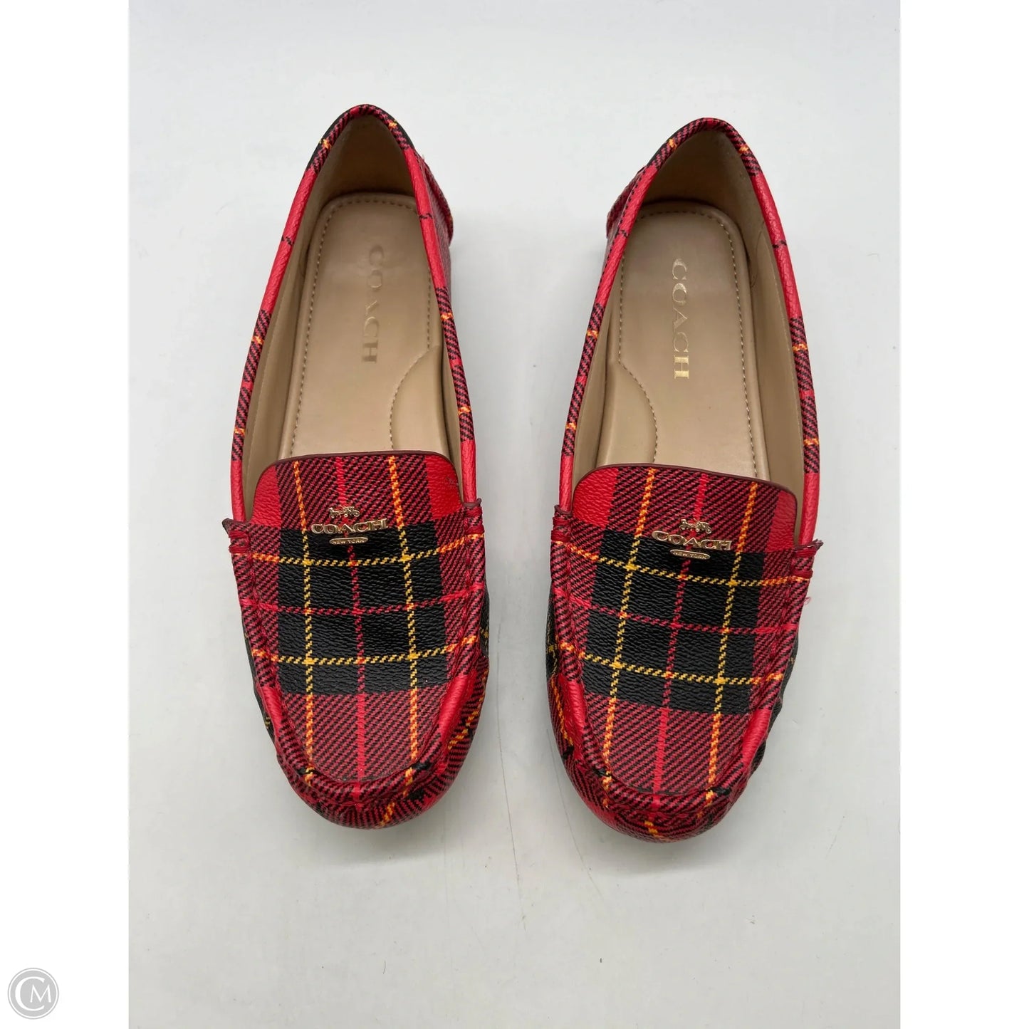 Shoes Designer By Coach In Plaid Pattern, Size: 8