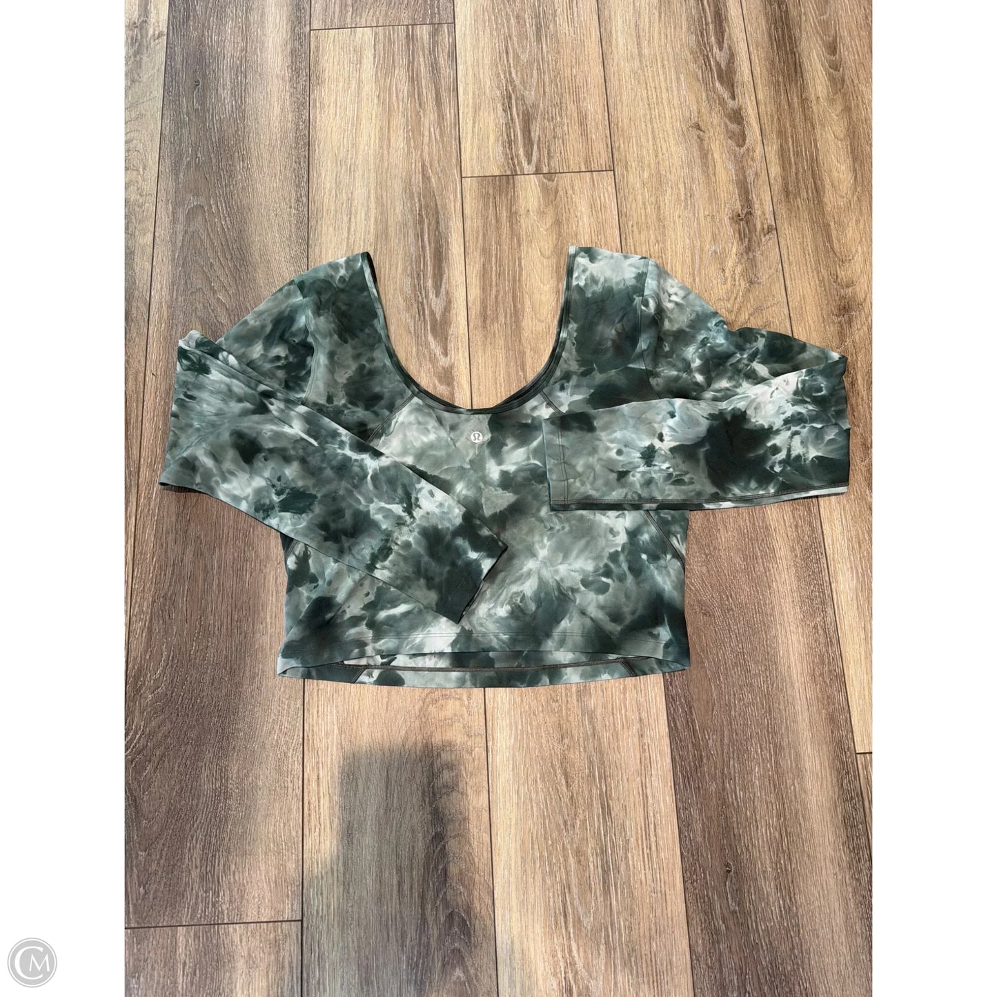 Athletic Top Long Sleeve Crewneck By Lululemon In Green, Size: 12