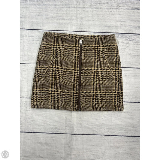 Skirt Mini & Short By Kori America In Plaid Pattern, Size: L