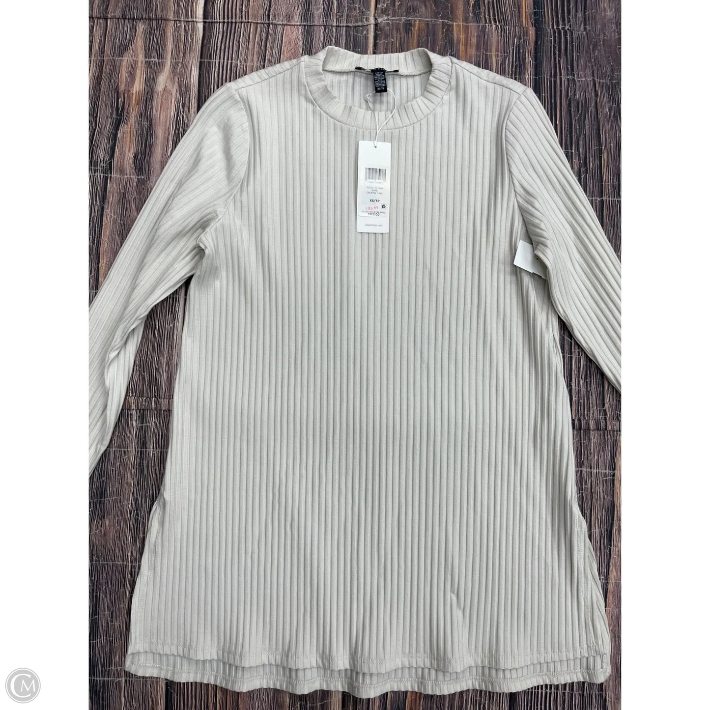 Top Long Sleeve By Eileen Fisher In Cream, Size: Xs