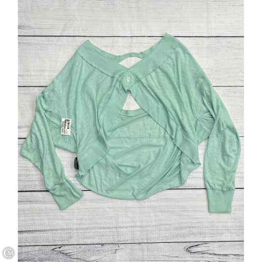 Athletic Top Long Sleeve Crewneck By Free People In Green, Size: L