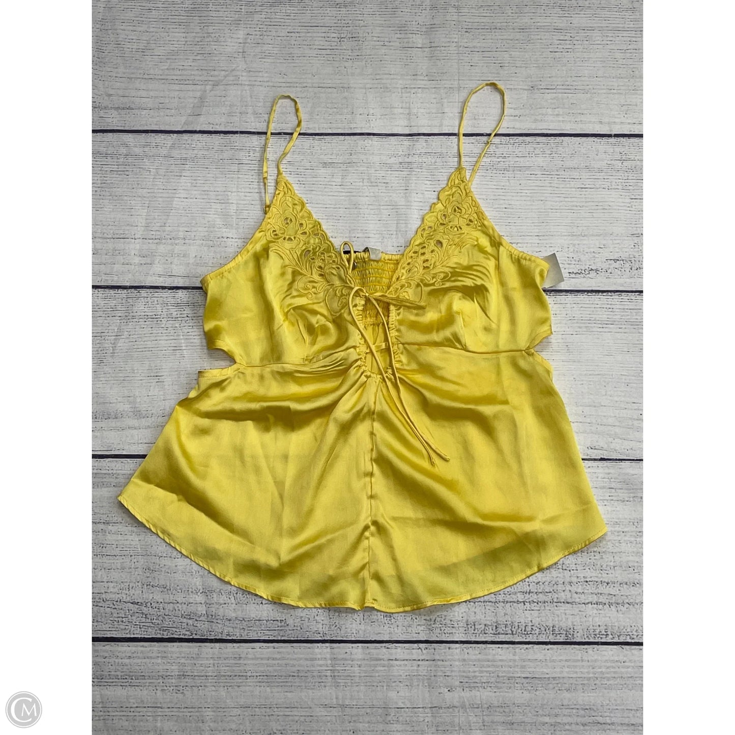 Top Sleeveless By Free People In Yellow, Size: L