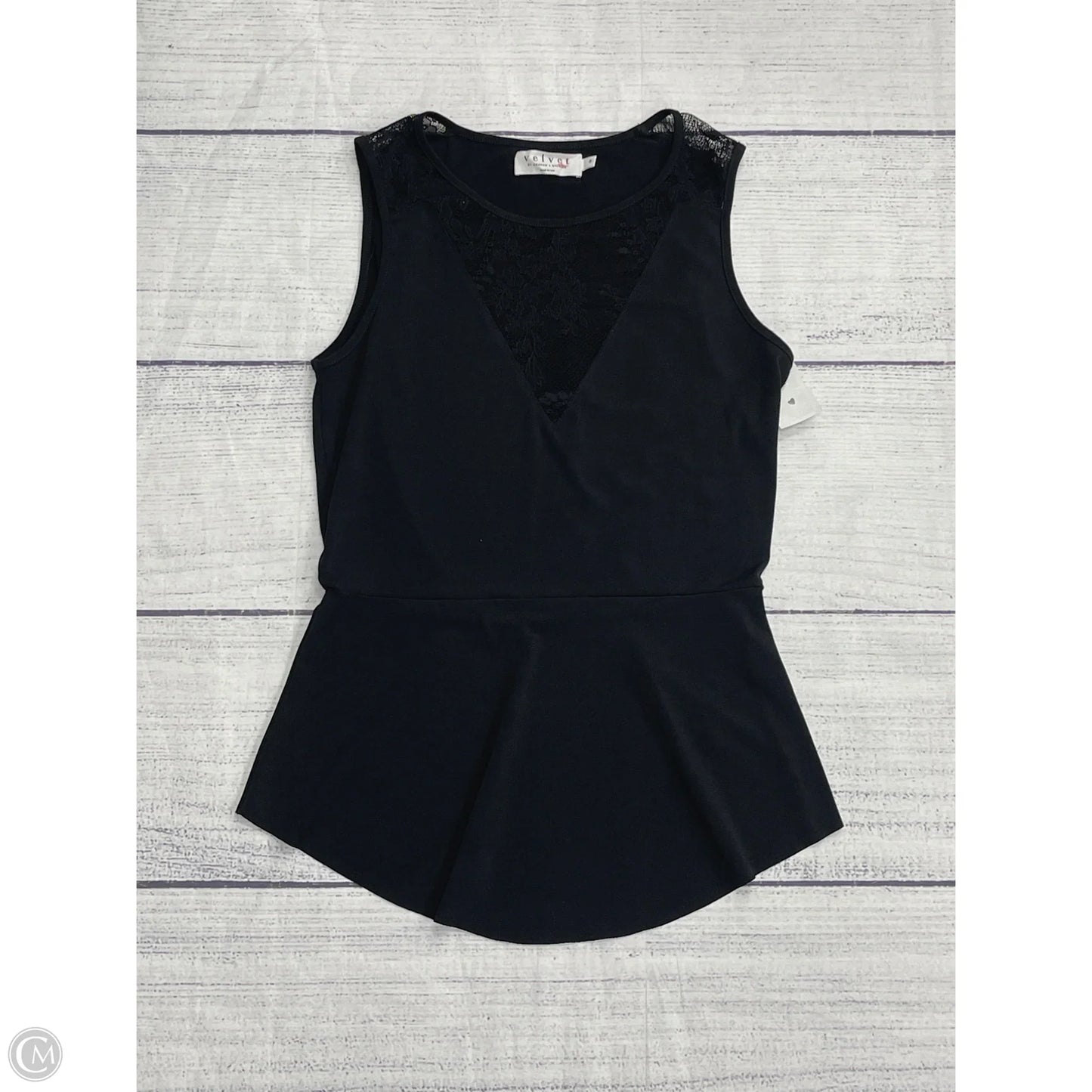 Top Sleeveless By Velvet In Black, Size: S