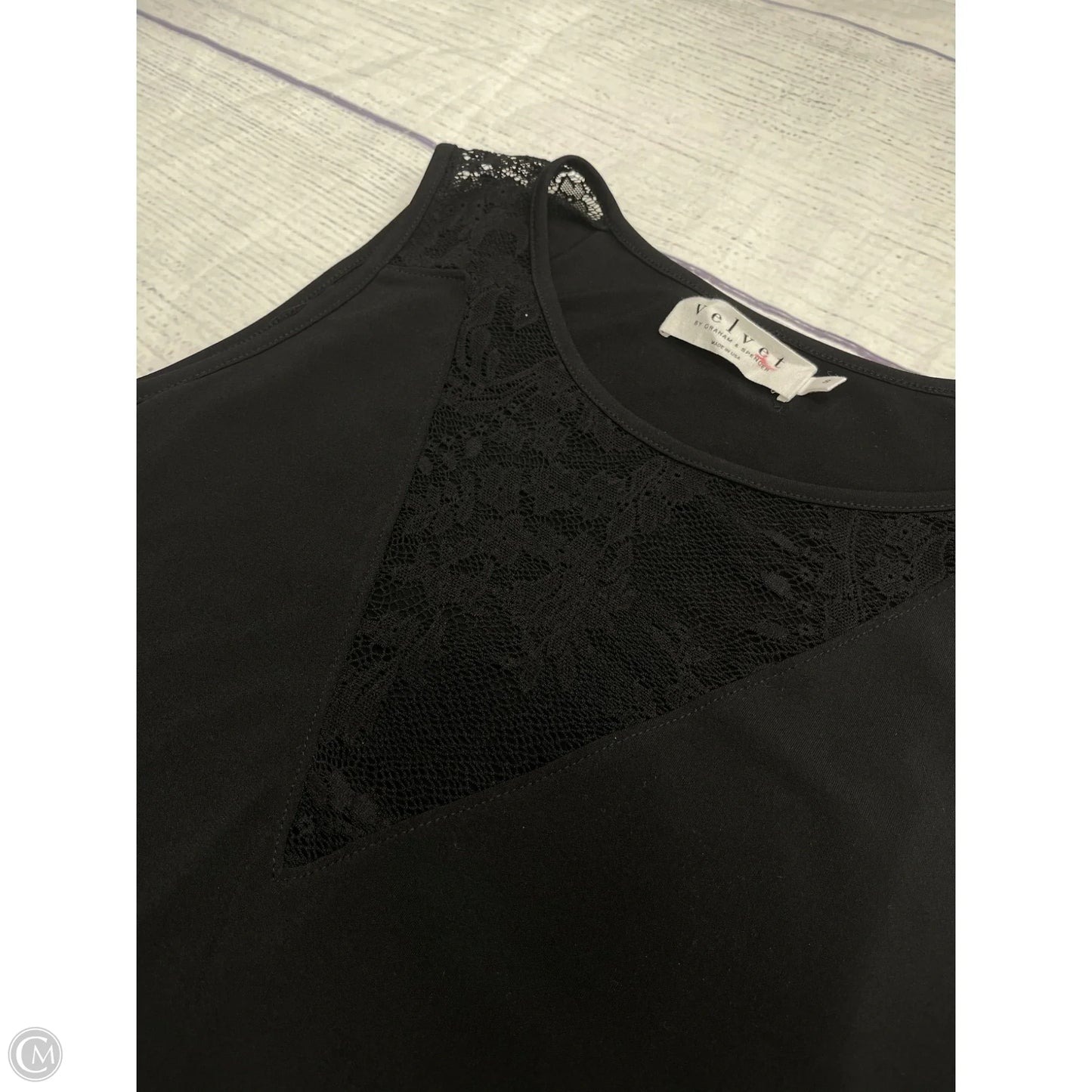 Top Sleeveless By Velvet In Black, Size: S