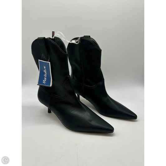 Boots Knee Heels By Clothes Mentor In Black, Size: 9