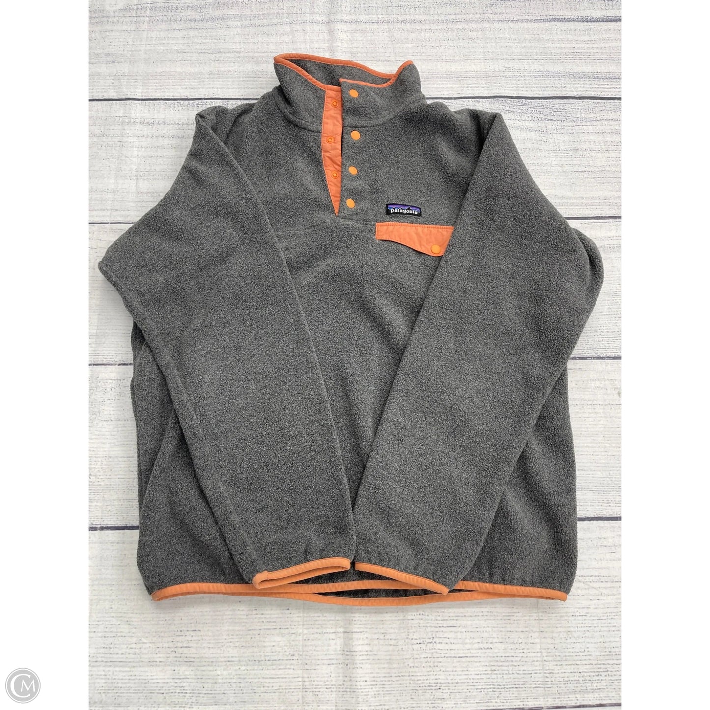 Sweatshirt Collar By Patagonia In Grey, Size: L