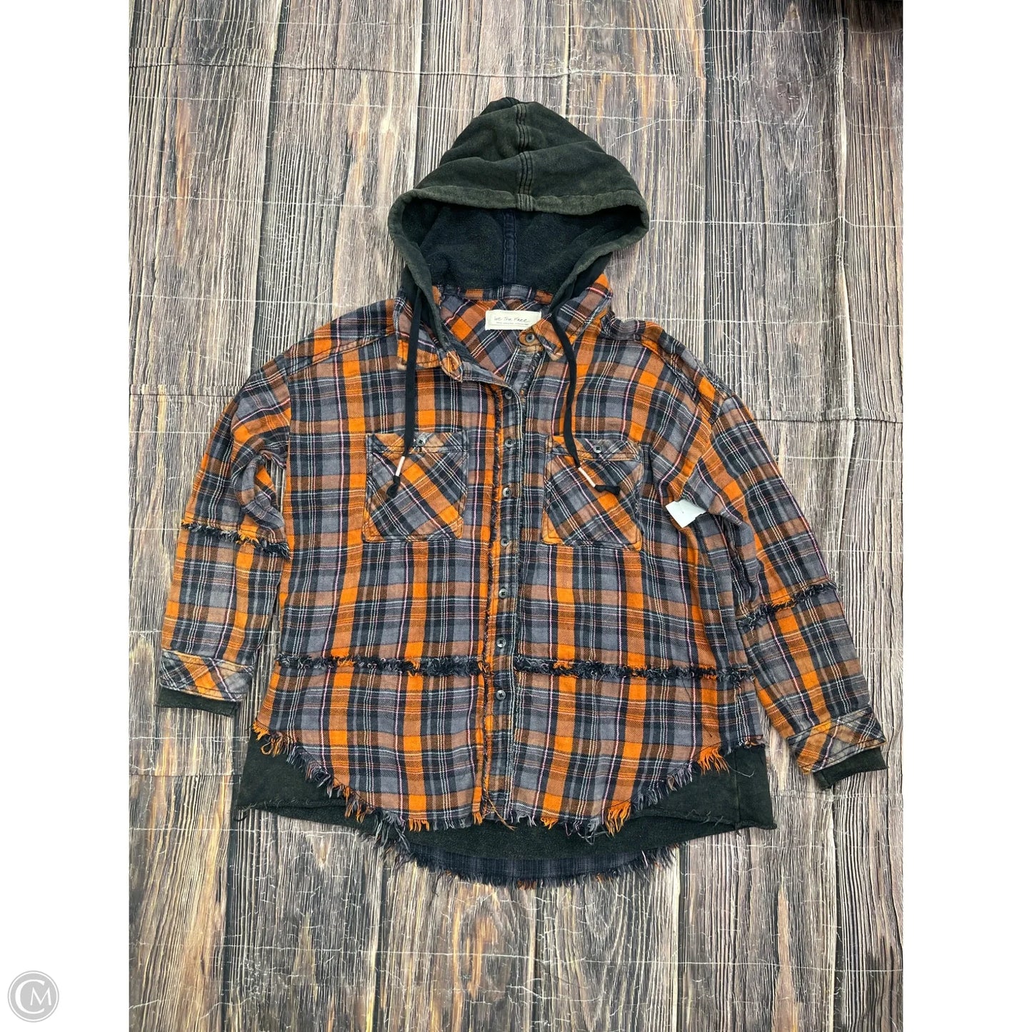 Jacket Shirt By We The Free In Orange, Size: S