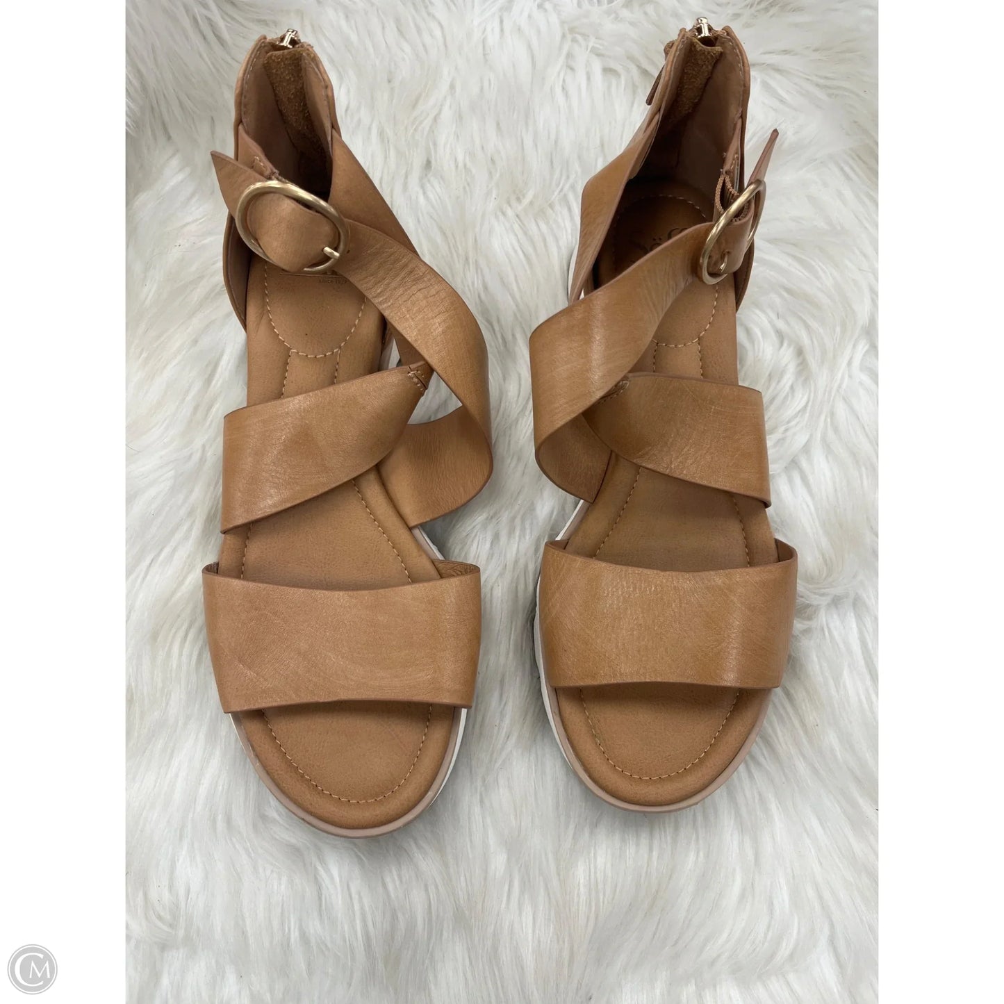 Sandals Flats By Sofft In Brown, Size: 11