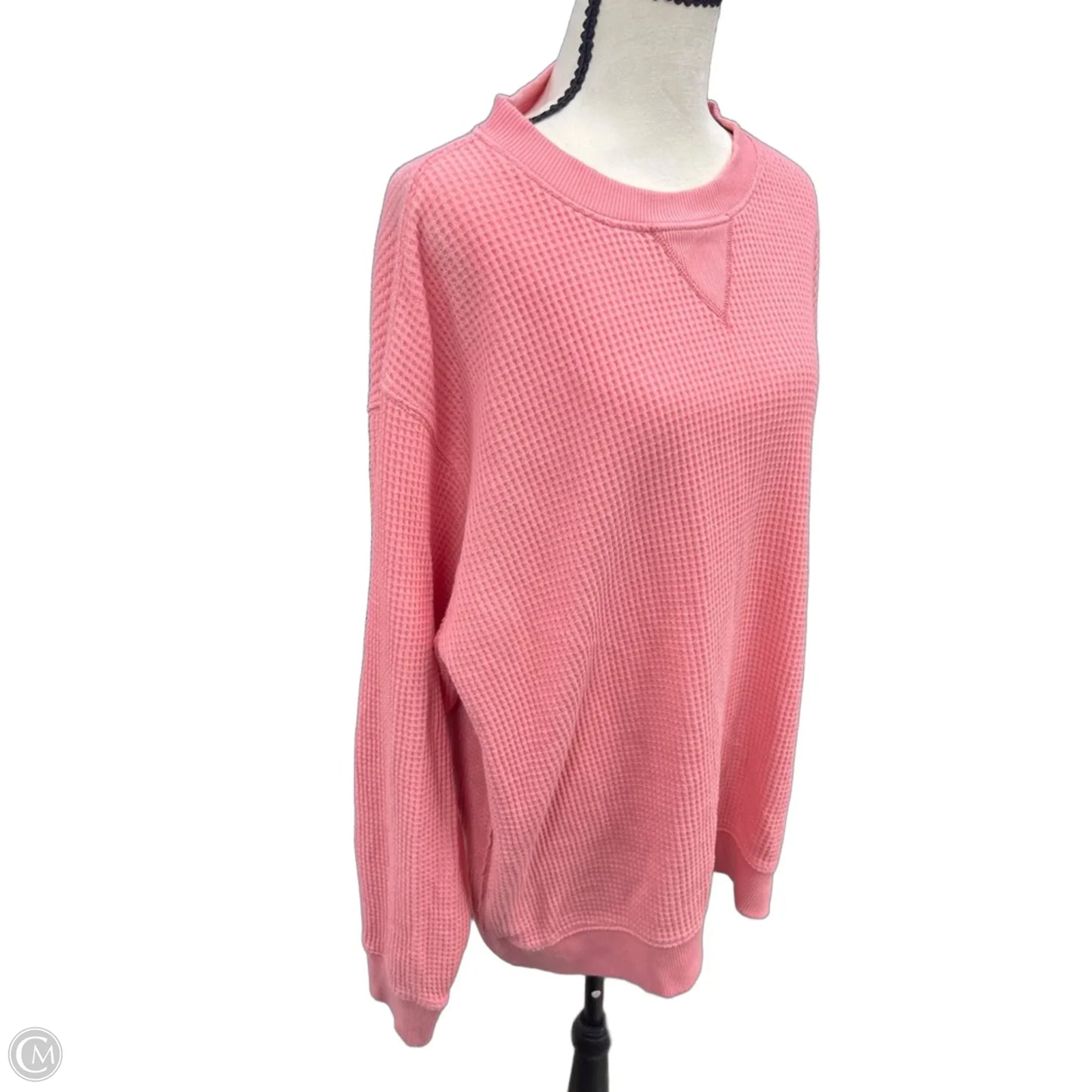 Top Long Sleeve By Aerie In Pink, Size: L