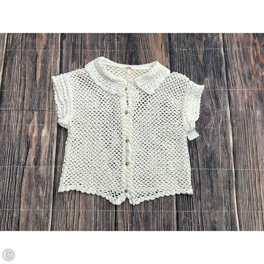 Top Short Sleeve By Free People In Cream, Size: S