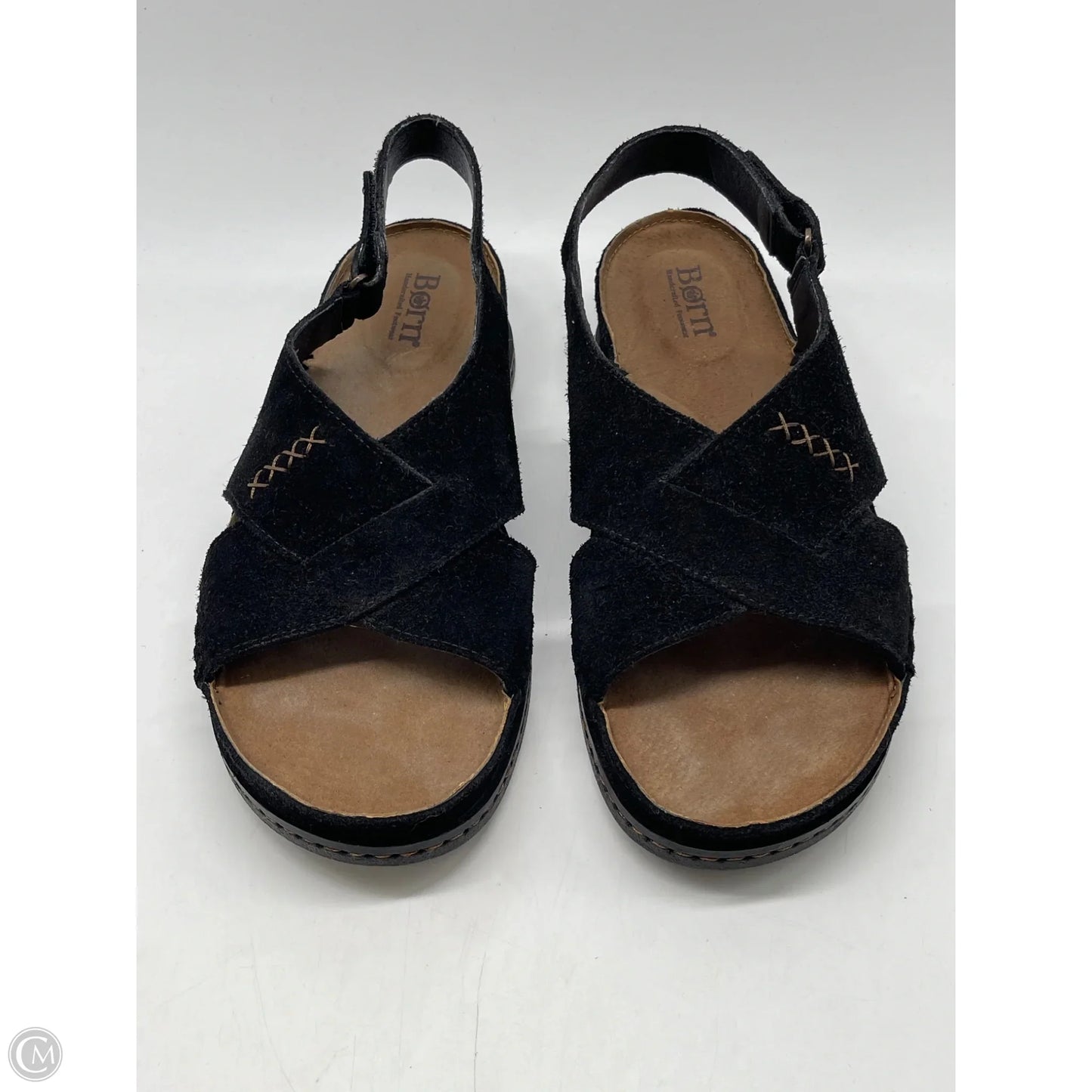 Sandals Heels Wedge By Born In Black, Size: 10