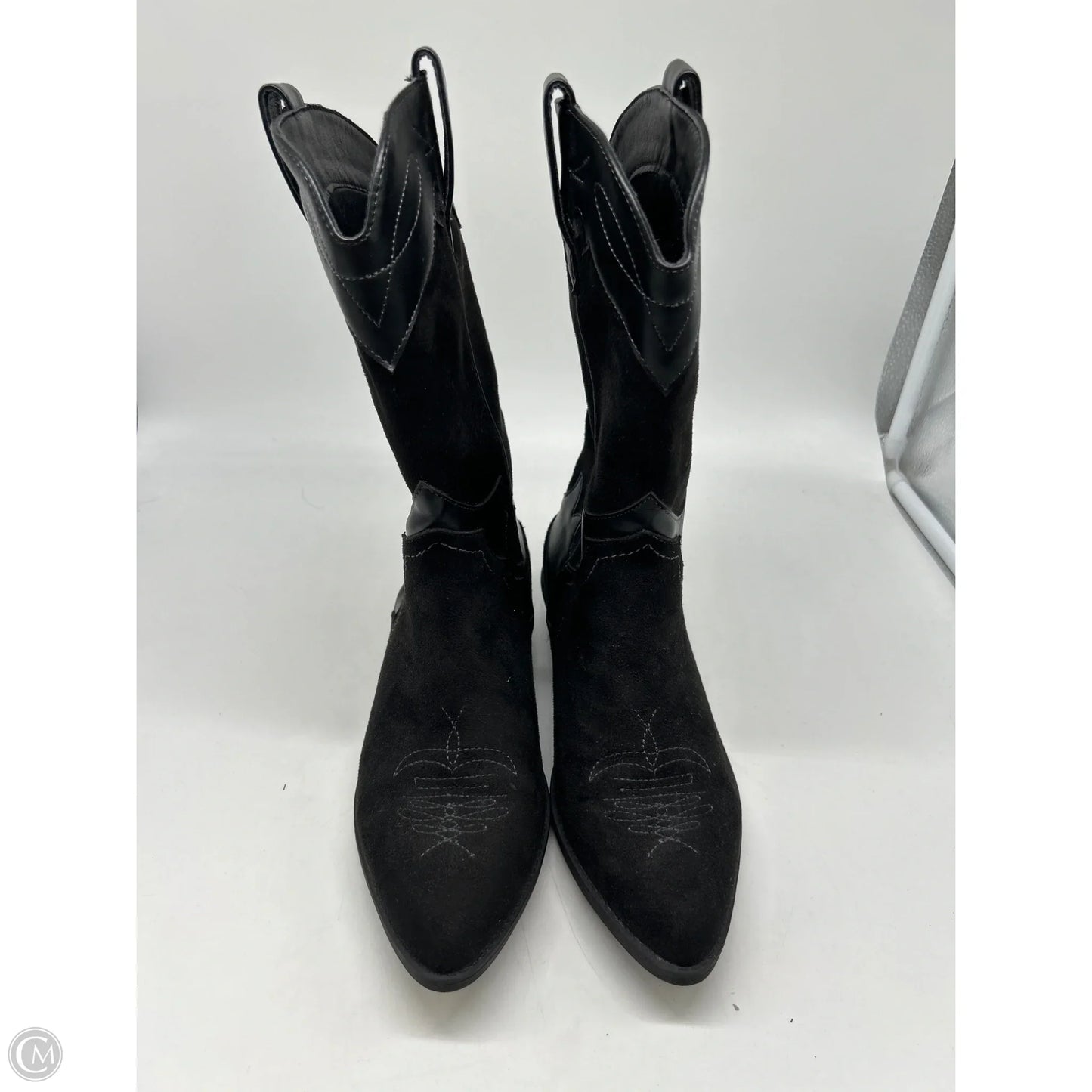 Boots Knee Heels By Cato In Black, Size: 8