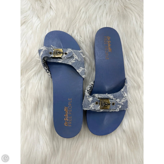 Sandals Heels Platform By Dr Scholls In Blue, Size: 8.5