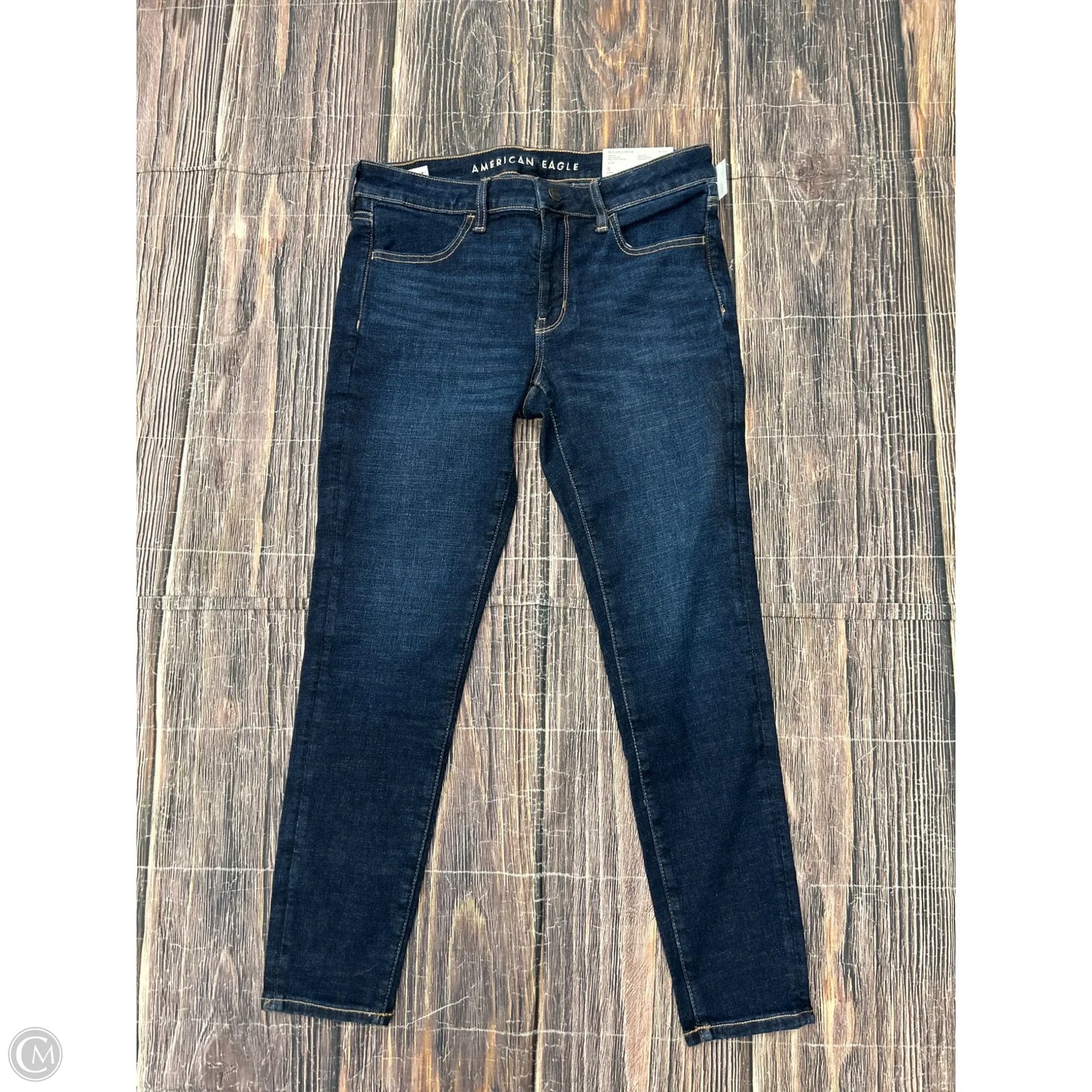 Jeans Skinny By American Eagle In Blue, Size: 8