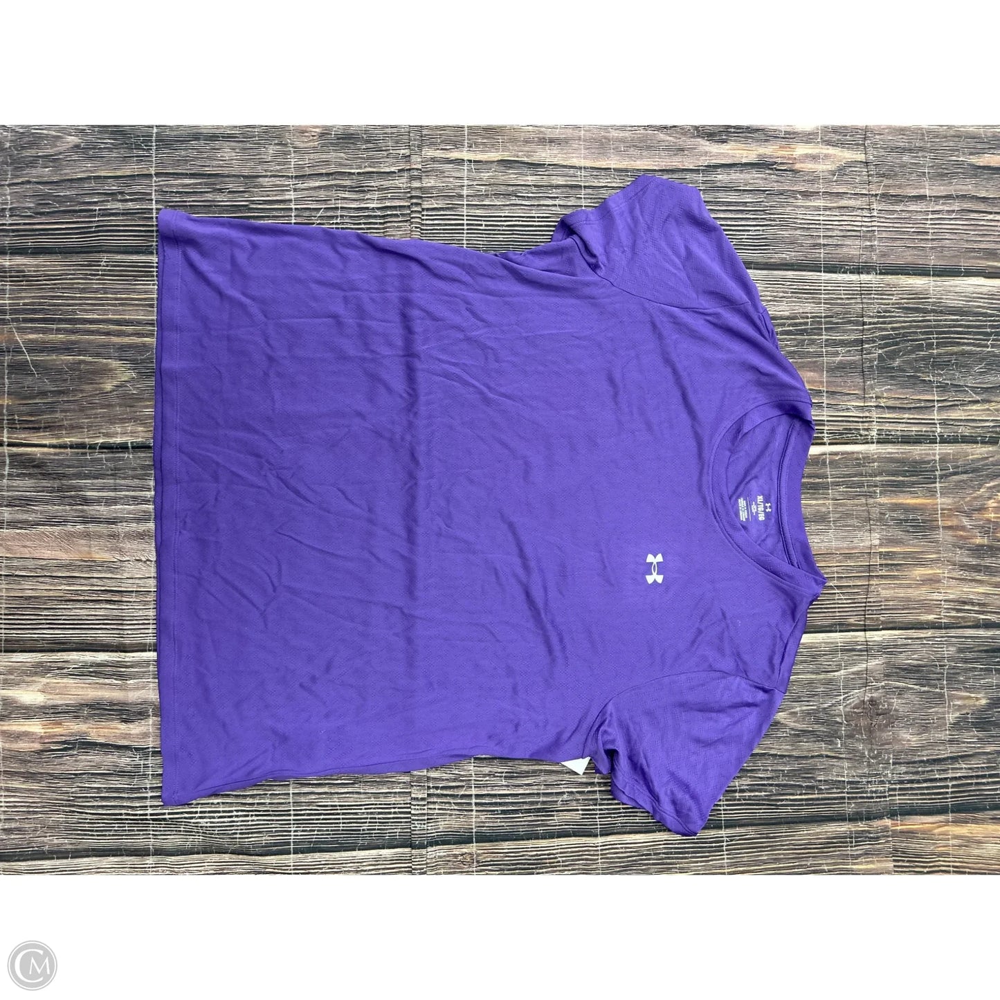 Athletic Top Short Sleeve By Under Armour In Purple, Size: Xl